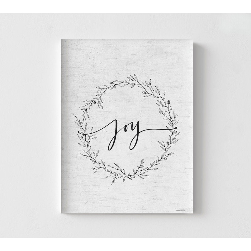 Joy Joy Christmas, Reproduction encadrée avec passe-partout, Noir, noir, noir, noir, H 16 po x l 12 po