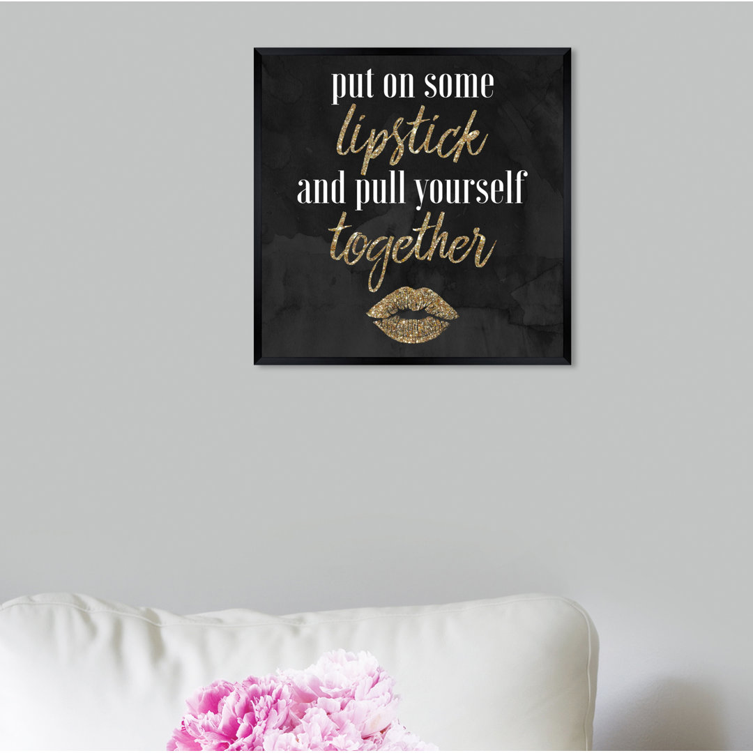 Put on Some Lipstick - Typography Print