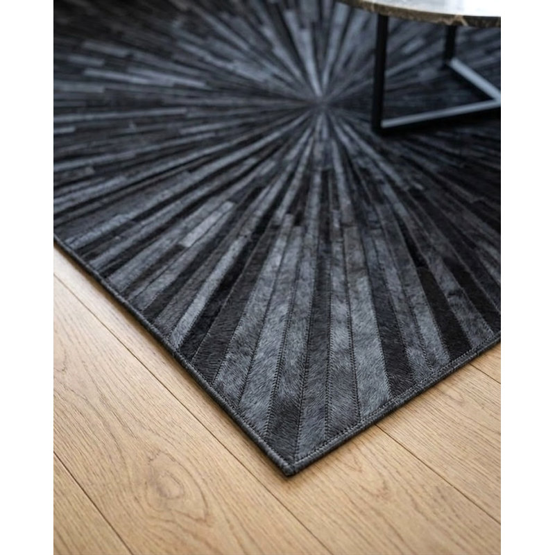 Tapis noir / gris Abani Rugs Hide HID580A, 6 pi x 9 pi