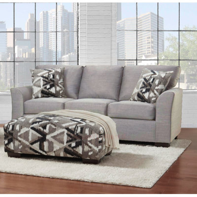 Desean 82" Sofa With Josie Pillows, Gray