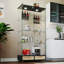 Vitrine moderne en verre avec grands tiroirs-1137119023