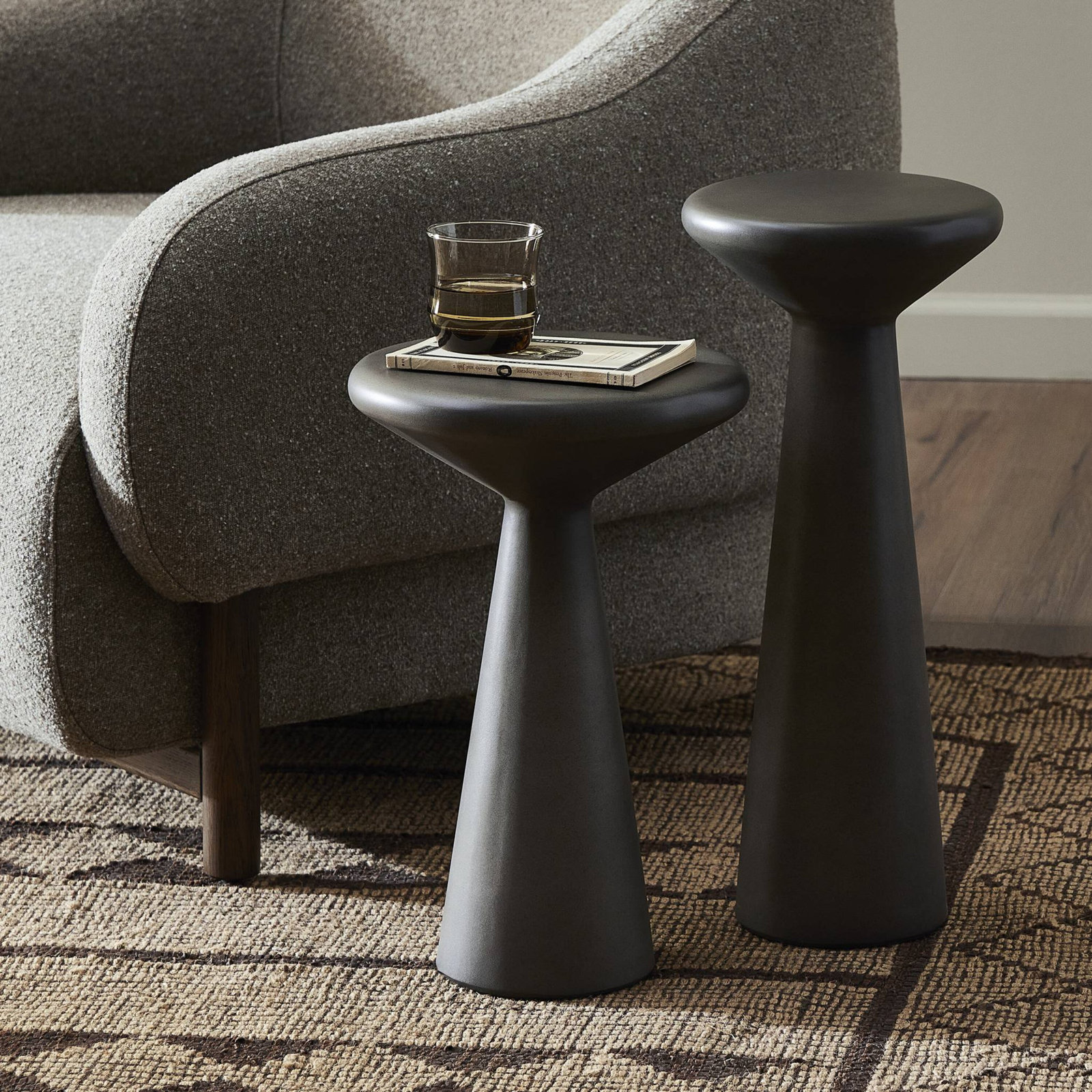 Asuna Nesting End Table, Dark Gray