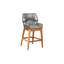 Tabouret de comptoir d'extérieur en corde et teck Yensi (ensemble de 2)-924534643