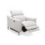Fauteuil inclinable électrique 37 po Reno Lin, cuir véritable brun, pieds en métal-99420164