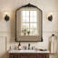 Pharmacie baroque en métal 32 po x 24 po avec miroir et ornements amovibles-1610924378-1616002600
