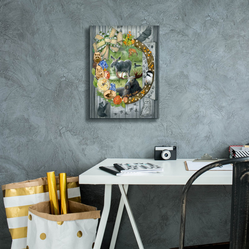 'Moose And Friends' by Art and a Little Magic Canvas Wall Art, 20" x 24", 16" H x 12" W x 0.75" D