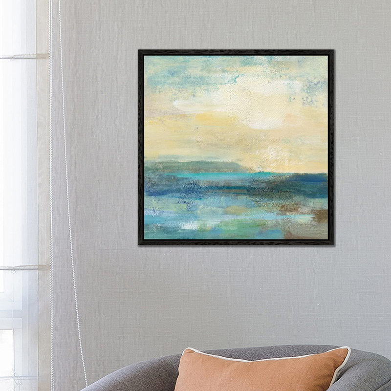 Sunset Beach I by Silvia Vassileva - Gallery-Wrapped Canvas Giclée on Canvas, Black Floater Frame, 66.04cm H x 66.04cm W