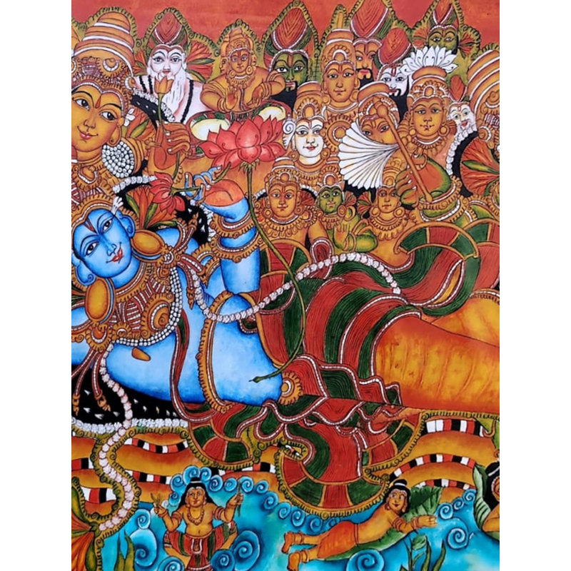 Ananthasayanam - Lord Vishnu | Acrylic On Canvas | By Geethu Suresh