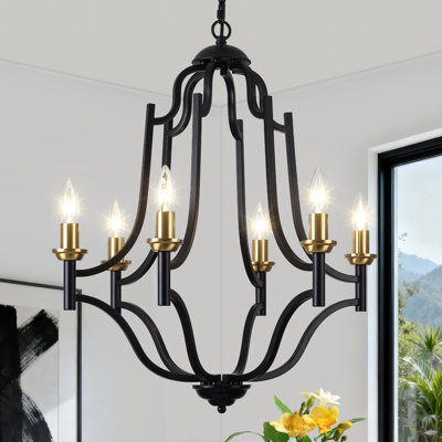 6 - Light Candle Style Classic / Traditional Chandelier for Living Room Kitchen Entryway Hallway Foyer