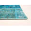 Tapis zone en laine kosak 5 pi 7 po x 7 pi 10 po one-of-kind à la main-noué la 1990 Blace