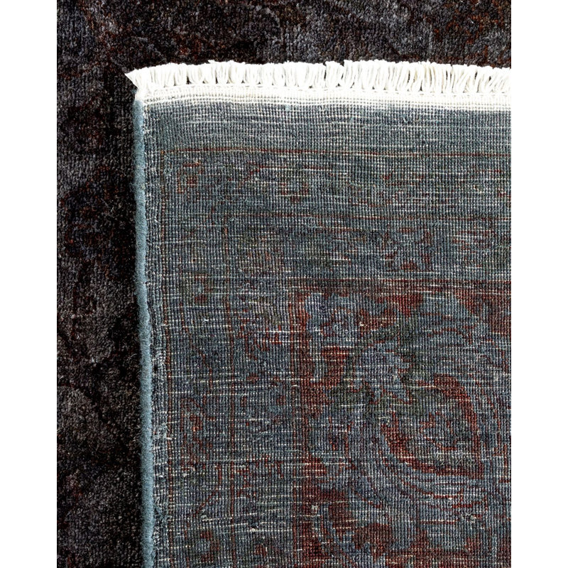 Tapis gris unique de 8 pi 4 po x 10 pi 4 po Yeun