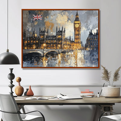London Big Ben Landscape Glow I - London, art mural