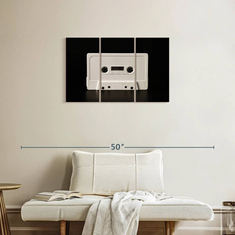 Abarca White Audio Cassette Tape, 20" H x 33" W