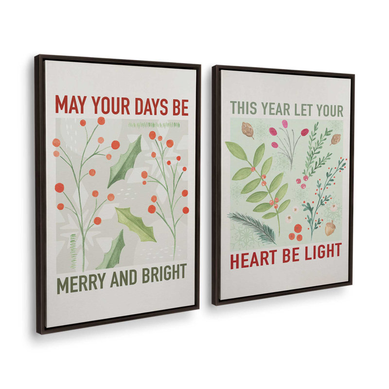 «Heart Be Light», ensemble de 2 impressions sur toile, H 19 po x l 26 po, Impression encadrée sans passe-partout, Chrome poli