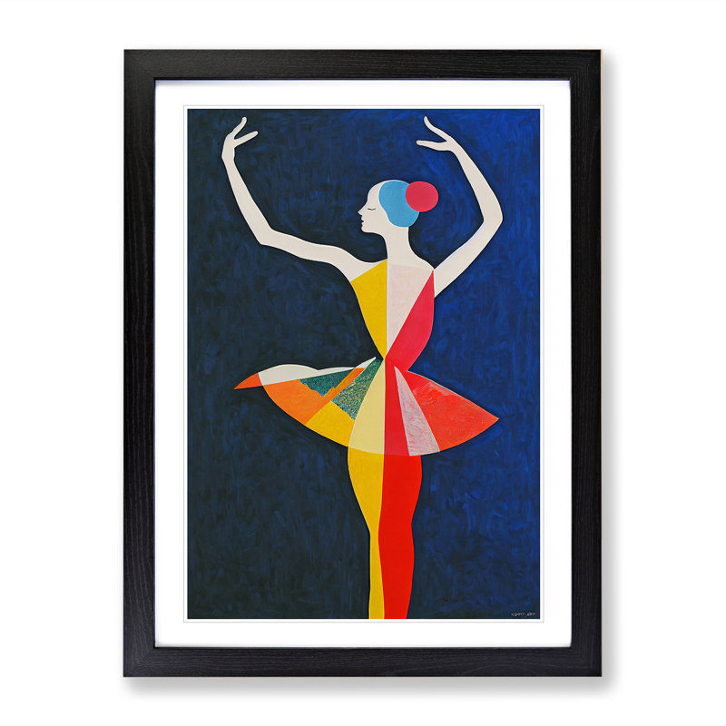 Wonderful Ballerina - Single Picture Frame Print, 34cm H x 25cm W x 2cm D, Black Framed