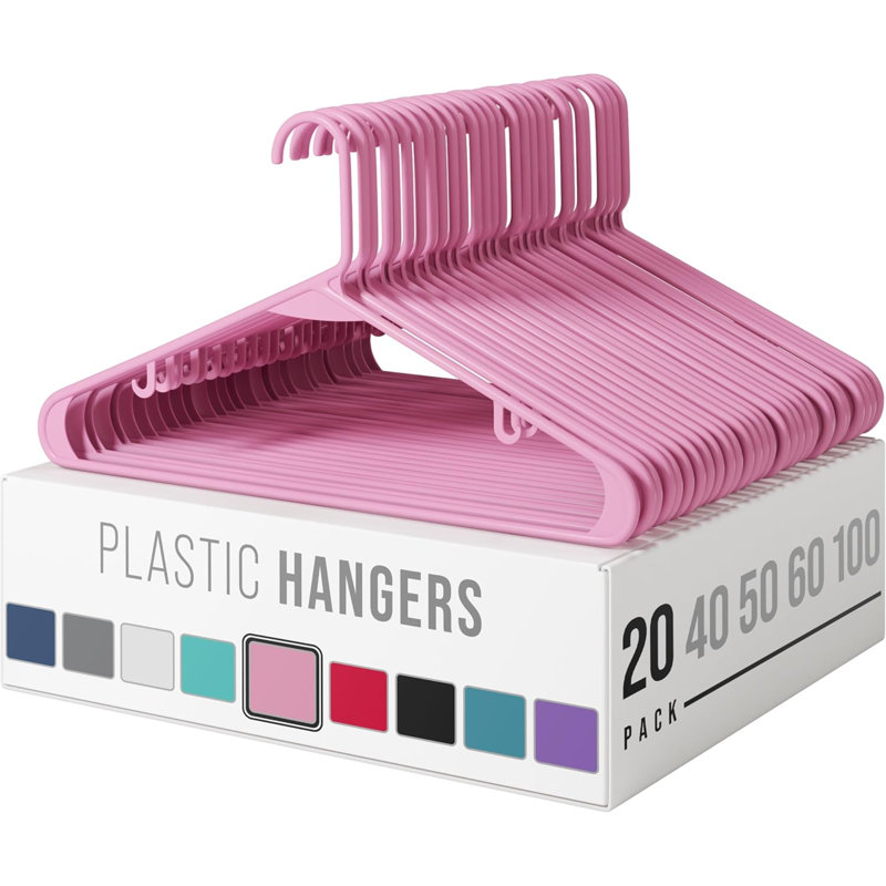 Portemanteaux en plastique, 20, Rose