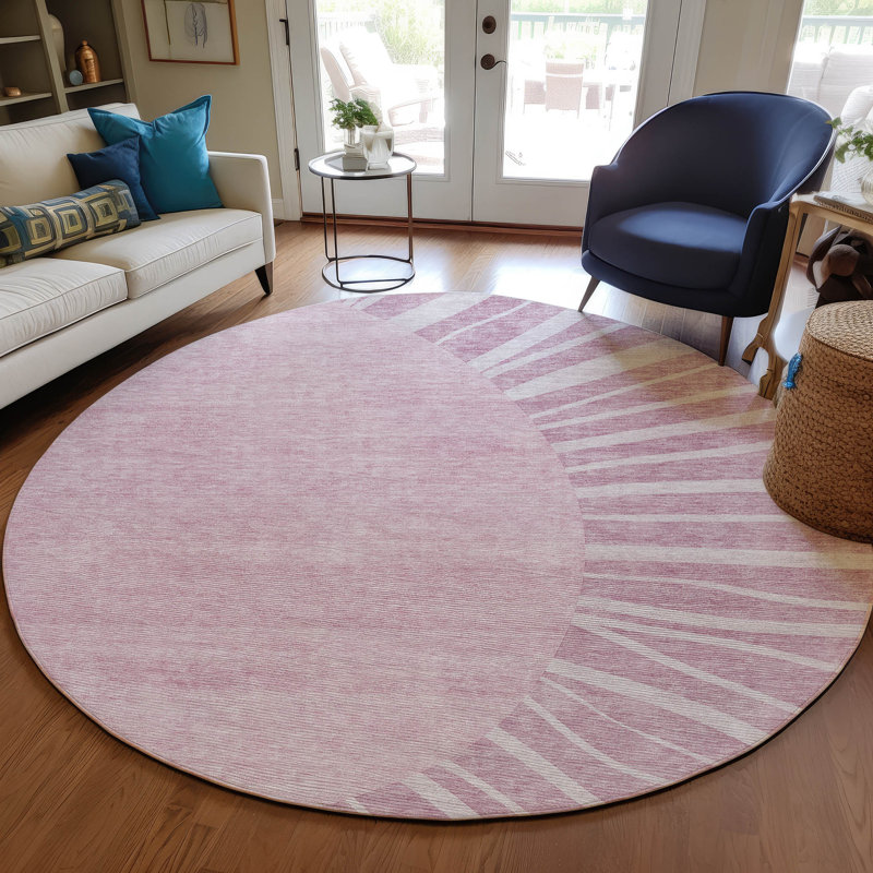 Melania Abstract Indoor / Outdoor Rug, Round 8'