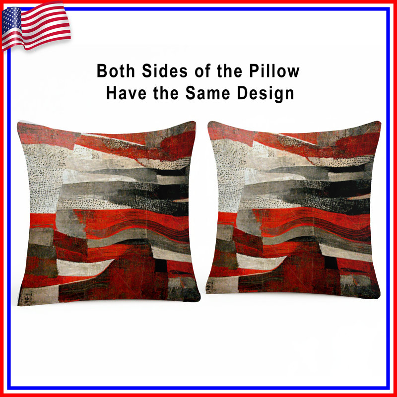 Abstract Throw Pillow, Art Double Sided Pillows, 16 x 16 inches