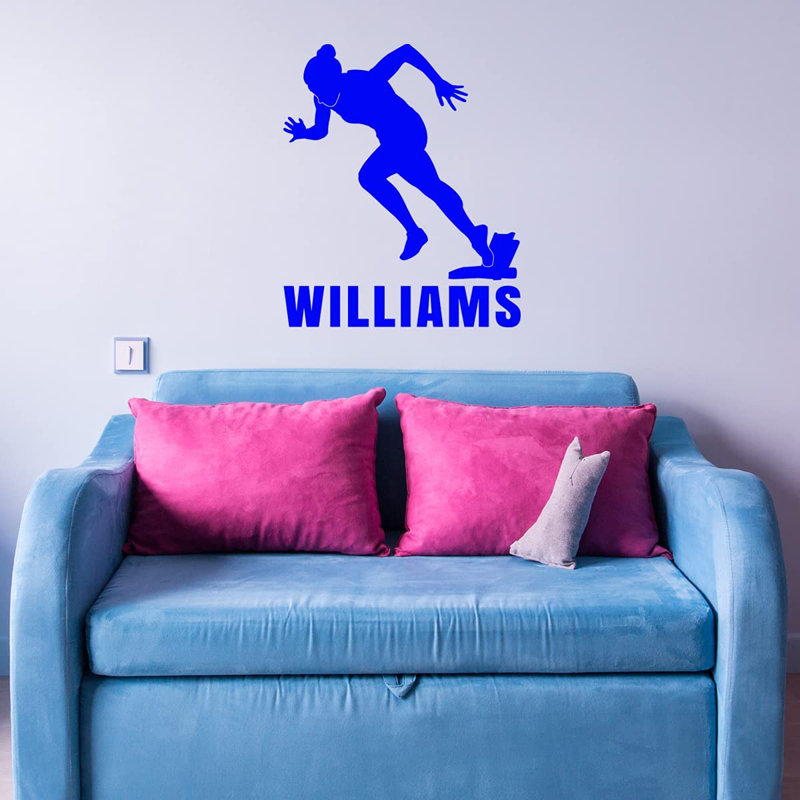 Non-Wall Damaging Wall Decal, 22" H x 18" W, Blue