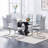 Crystalynn 55 L x 35.4 W Glass Tabletop Dining Table Set-1856474880
