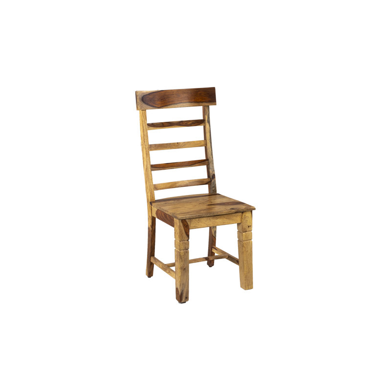 Chaise d'appoint en bois massif Kirkland, Beige
