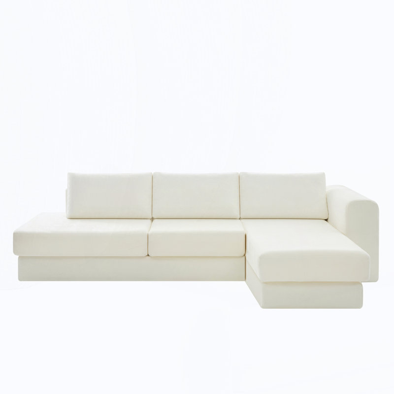 Canapé modulaire en L de 113 po, Beige