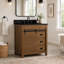 Meuble-lavabo autoportant avec porte en grange coulissante 30 po Aldiana