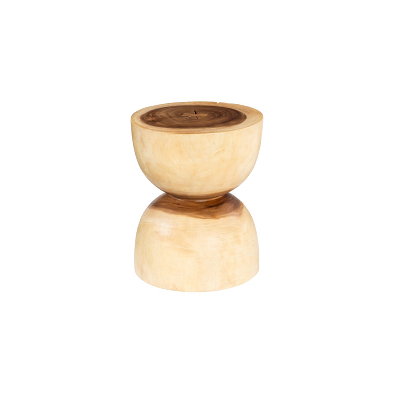 Chamcha Wood Hour Glass End Table