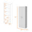 Armoire de cuisine blanche à 5 tablettes pour garde-manger - Améliore le rangement et la gestion de vos essentiels 5 tablettes A-1983305982