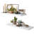 36 Inch Long Floating Shelves For Wall, White 12 Inch Deep Floating Shelves Set Of 2, Wall Shelves For Bathroom Over Toilet, Live Edge Display Shelf With Invisible Brackets For Home Decor-1289400658-1289052895