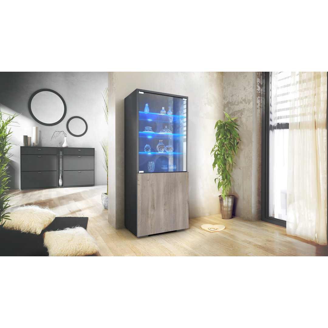 Granada Vitrine Korpus Anthrazit LED