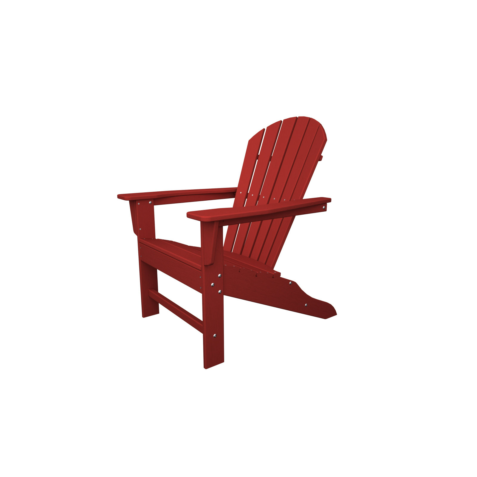 POLYWOOD South Beach Outdoor Adirondack Chair, Sunset Red
