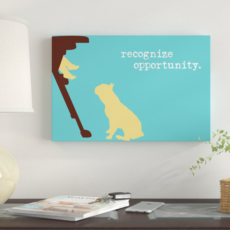 « opportune i », impression sur toile, H 26 po x l 40 po x P 1,5 po, Pas de tapis, Toile tendue