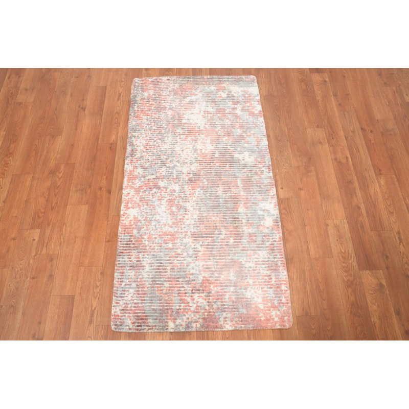 Tapis à motif moderne d'aspect vieilli 2x4