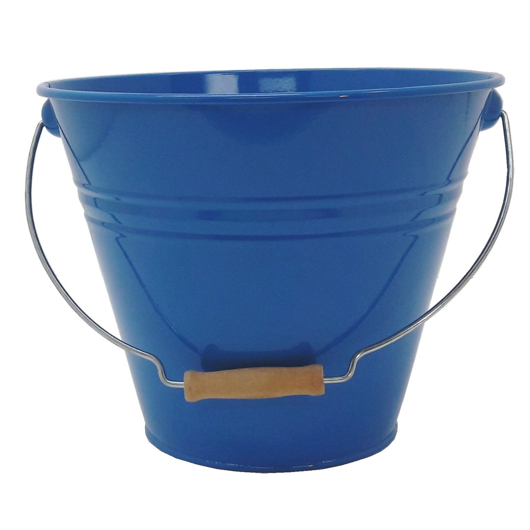 Enameled Galvanized Fun Metal/Wire Bucket August Grove®