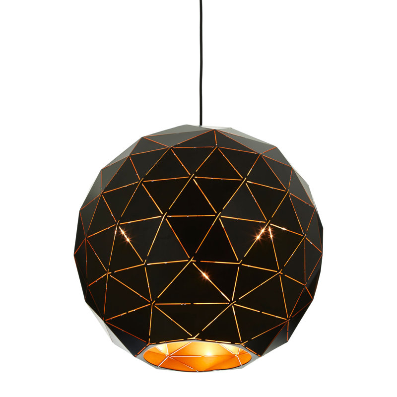 Cosima 3 - Light Geometric Pendant, Black, Black/Gold