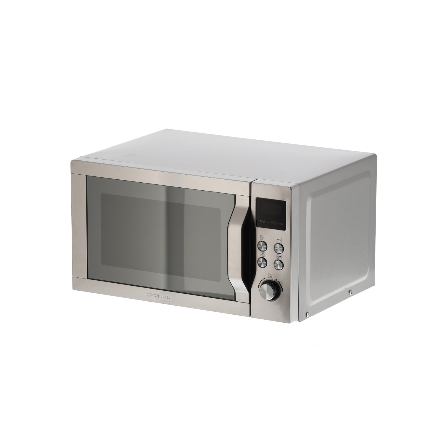 SEVERIN Mikrowelle mit Grillfunktion 2-in-1 Leistung Liter W (Grill 20 W), Kapazität, Edelstahl-Design 800 7751, ZM 1.000