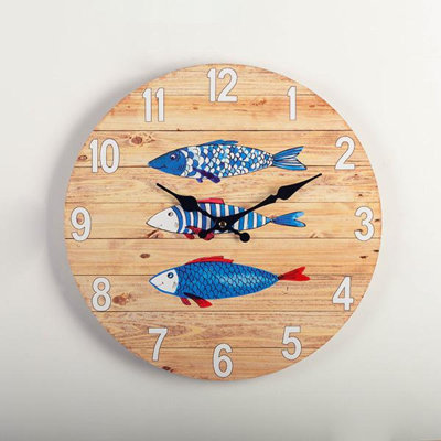 Caudilla Manufactured Wood Wall Clock