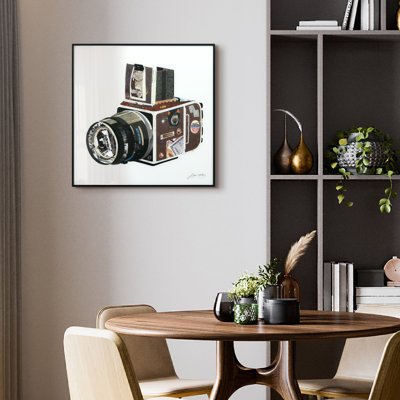 «Halswell SLR Appareil photo» par Alex Zeng, reproduction d'art graphique sur verre