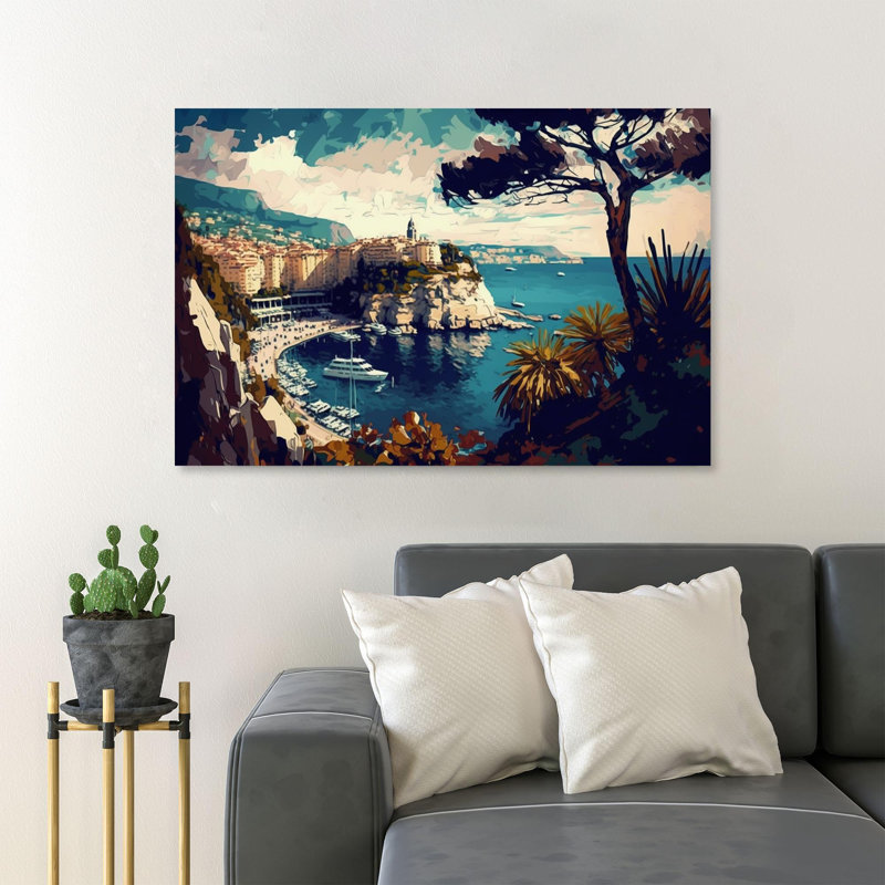 «Peretsman Monaco Expressionism Style 3», impression sur toile, H 16 po x l 20 po x P 1,25 po