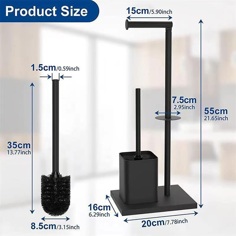 Free Standing Toilet Paper Holder, Black