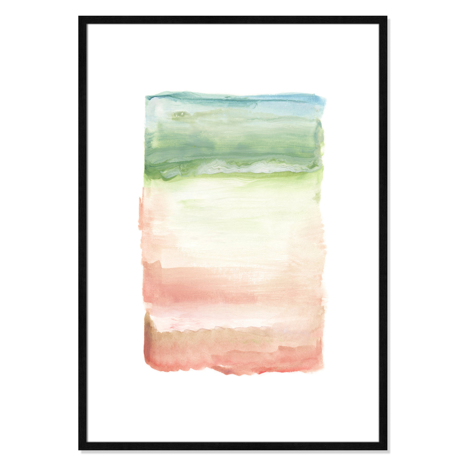 Nabi "Skye I" Print, 41.5" H x 29.5" W x 0.75" D, Black Framed Paper