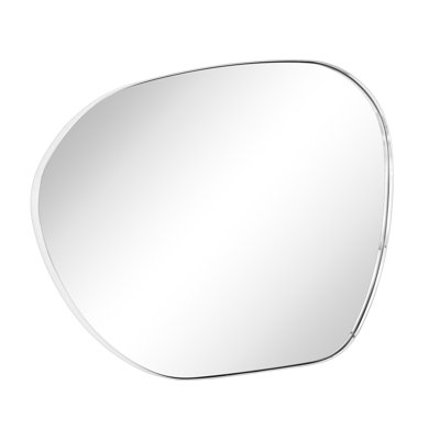 Bertlinde Asymmetrical Stainless Steel Framed Wall Mirror