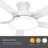 Wrought Studio™ 52 Inch Flush Mount Ceiling Fans With LED Lights White-63331492