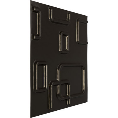 L 11 7/8 po x H 11 7/8 po Panneau décoratif décoratif 3D EnduraWall Oslo, gris anthracite métallique (couvre 0,98 pi2)
