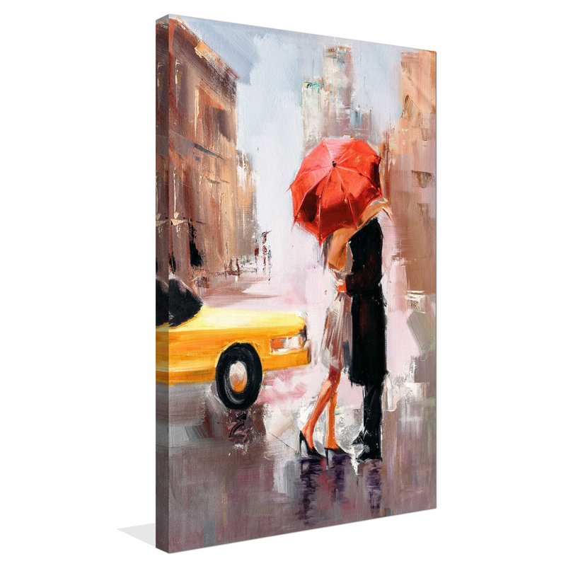 « new york amour », reproduction de peinture à l’acrylique sur toile tendue, H 40 po x l 24 po x P 1 po