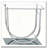 Amelia Chrome Square U-Shaped Glass Top Side End Table