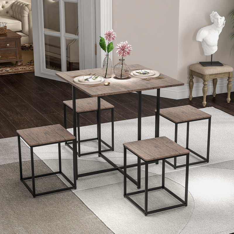 Wyomissing Dining Set, Rustic Brown, Black, Rustic Brown