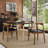 Tracy Leatherette and Wood Mid-century Dining Chairs