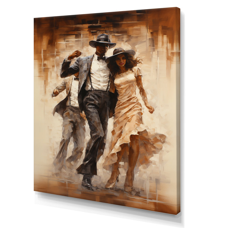 African American Tap Dance Time - impression, Toile tendue, H 44 po x l 34 po x P 1,5 po